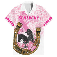 Personalized Kentucky Survivors Family Matching Off Shoulder Short Dress and Hawaiian Shirt Horse Derby Lady Pink Roses