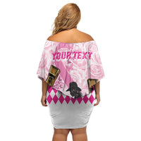 Personalized Kentucky Survivors Family Matching Off Shoulder Short Dress and Hawaiian Shirt Horse Derby Lady Pink Roses