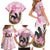 Personalized Kentucky Survivors Family Matching Short Sleeve Bodycon Dress and Hawaiian Shirt Horse Derby Lady Pink Roses