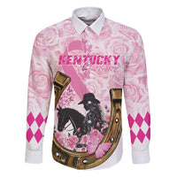 Personalized Kentucky Survivors Family Matching Short Sleeve Bodycon Dress and Hawaiian Shirt Horse Derby Lady Pink Roses