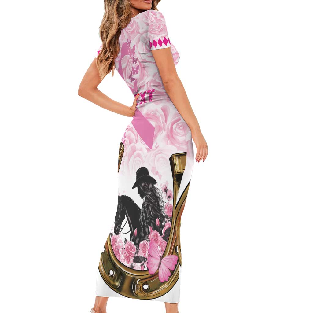 Personalized Kentucky Survivors Family Matching Short Sleeve Bodycon Dress and Hawaiian Shirt Horse Derby Lady Pink Roses