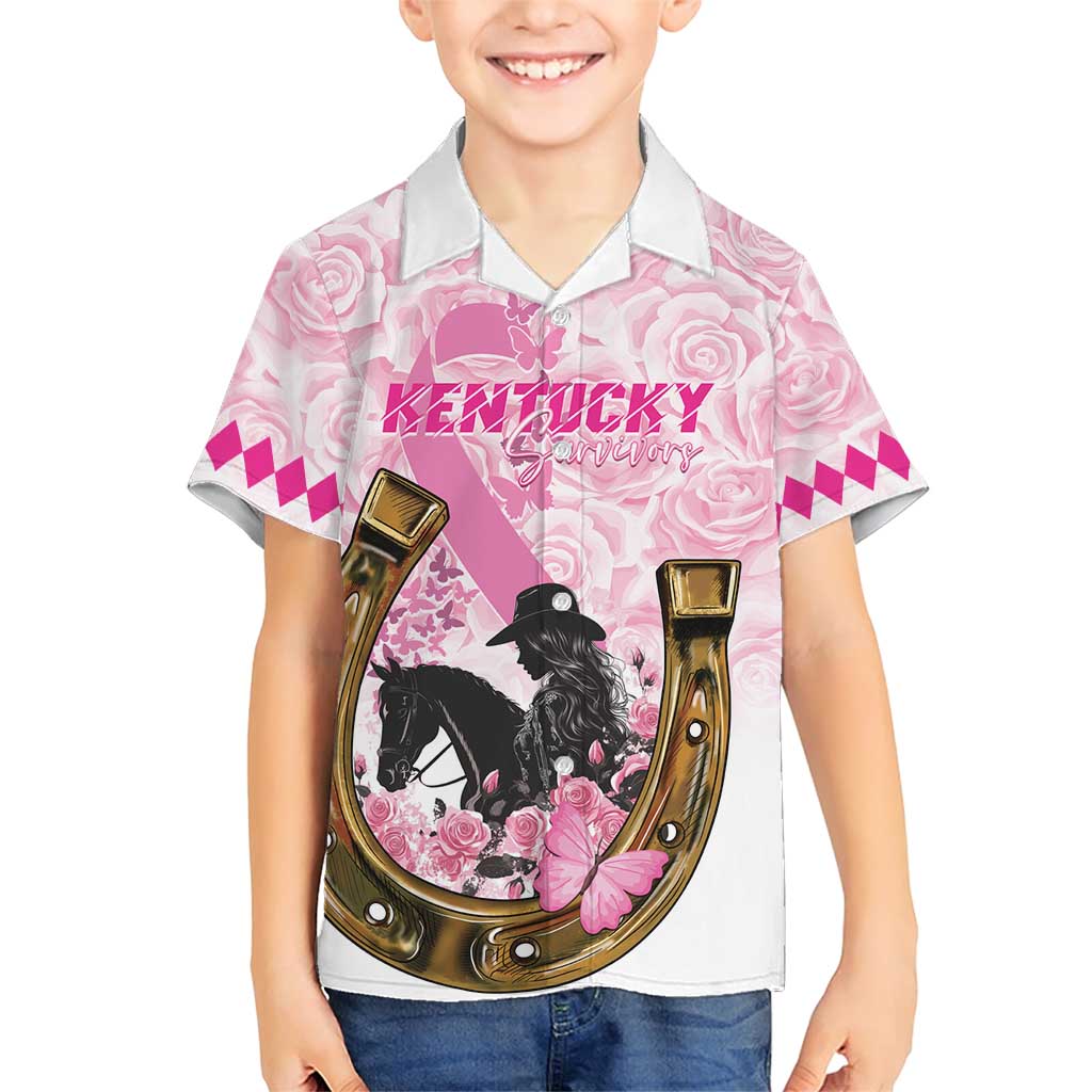 Personalized Kentucky Survivors Family Matching Short Sleeve Bodycon Dress and Hawaiian Shirt Horse Derby Lady Pink Roses