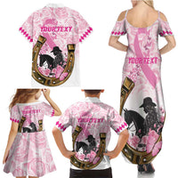 Personalized Kentucky Survivors Family Matching Summer Maxi Dress and Hawaiian Shirt Horse Derby Lady Pink Roses