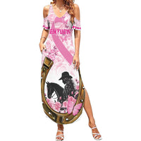Personalized Kentucky Survivors Family Matching Summer Maxi Dress and Hawaiian Shirt Horse Derby Lady Pink Roses