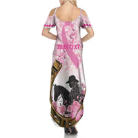 Personalized Kentucky Survivors Family Matching Summer Maxi Dress and Hawaiian Shirt Horse Derby Lady Pink Roses