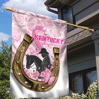 Kentucky Survivors Garden Flag Horse Derby Lady Pink Roses