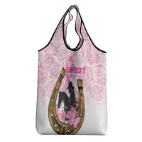 Kentucky Survivors Grocery Bag Horse Derby Lady Pink Roses