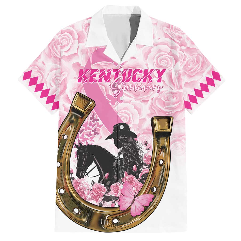 Personalized Kentucky Survivors Hawaiian Shirt Horse Derby Lady Pink Roses
