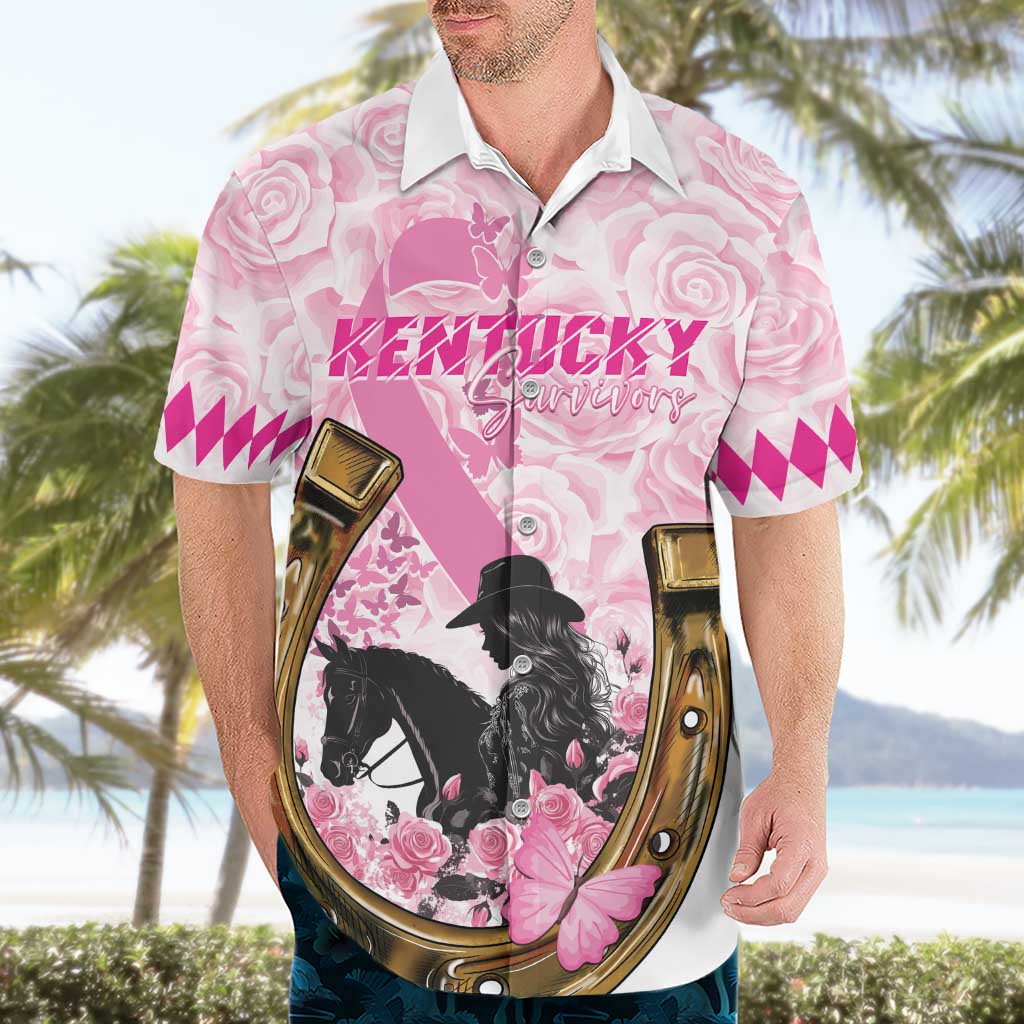 Personalized Kentucky Survivors Hawaiian Shirt Horse Derby Lady Pink Roses