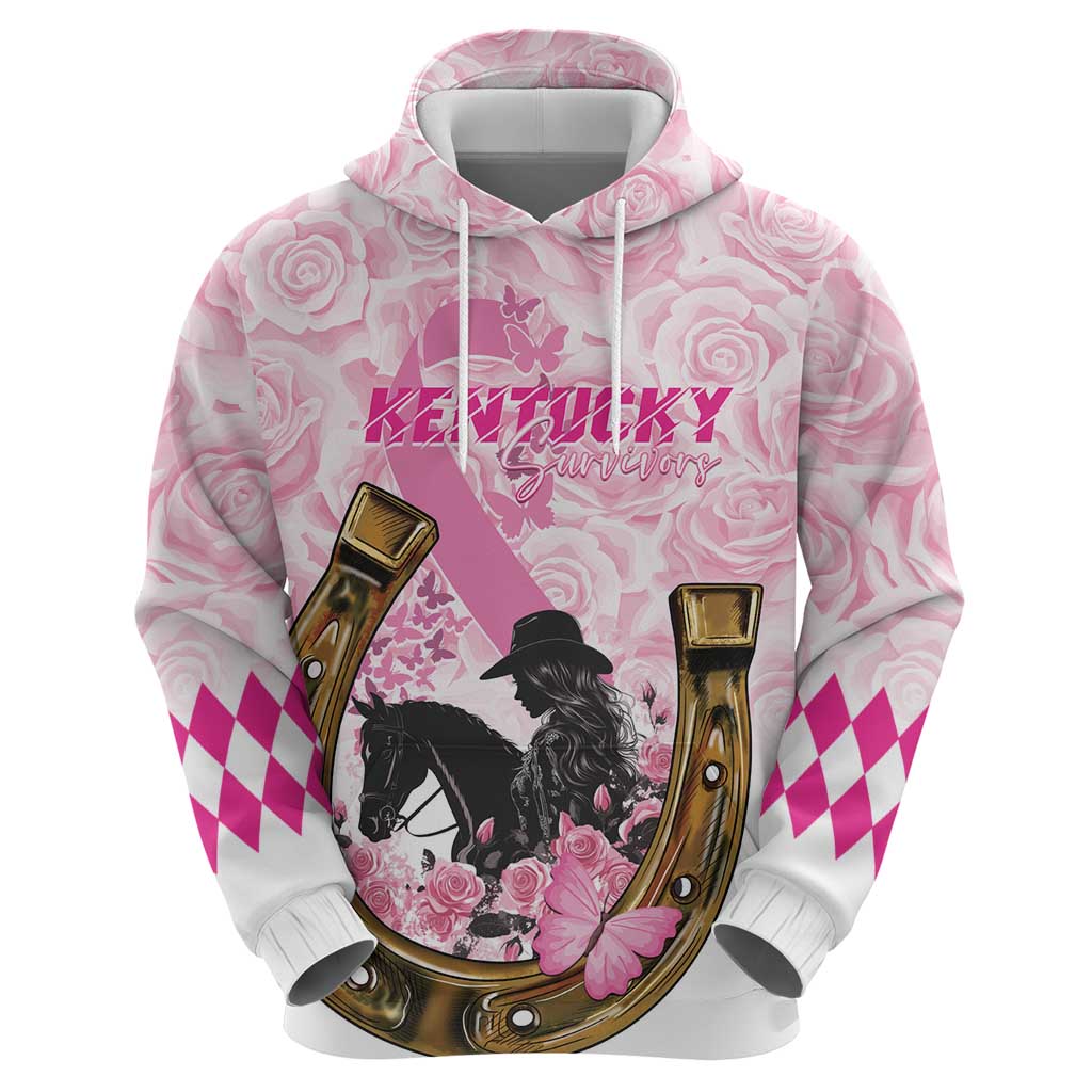 Personalized Kentucky Survivors Hoodie Horse Derby Lady Pink Roses