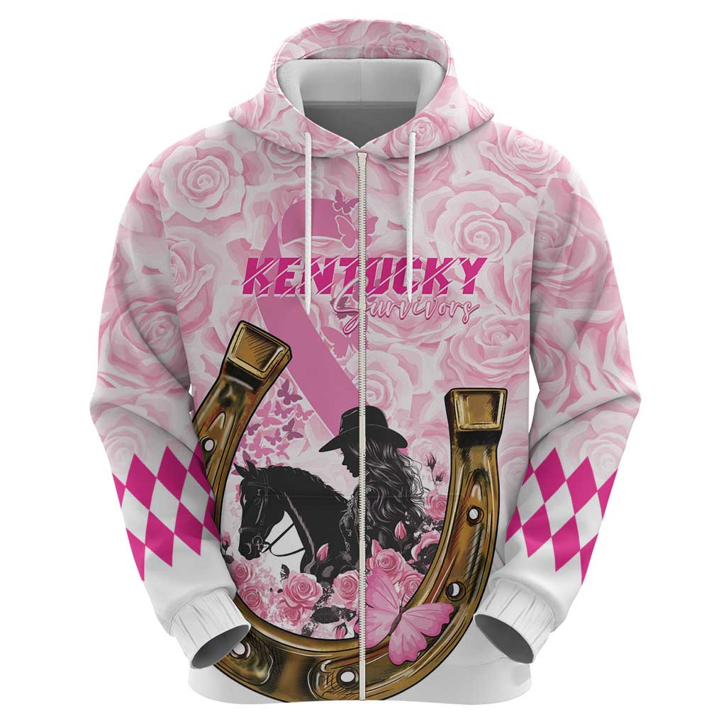 Personalized Kentucky Survivors Hoodie Horse Derby Lady Pink Roses