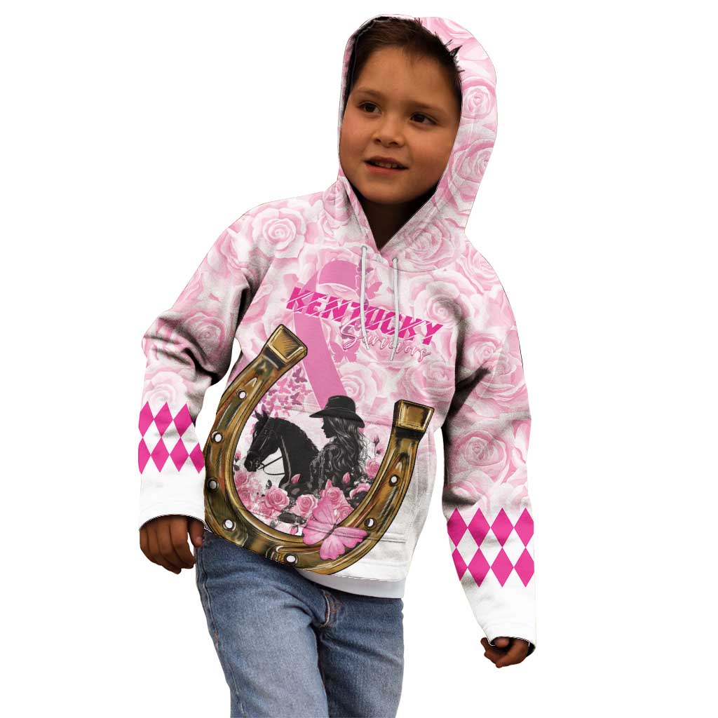 Personalized Kentucky Survivors Kid Hoodie Horse Derby Lady Pink Roses