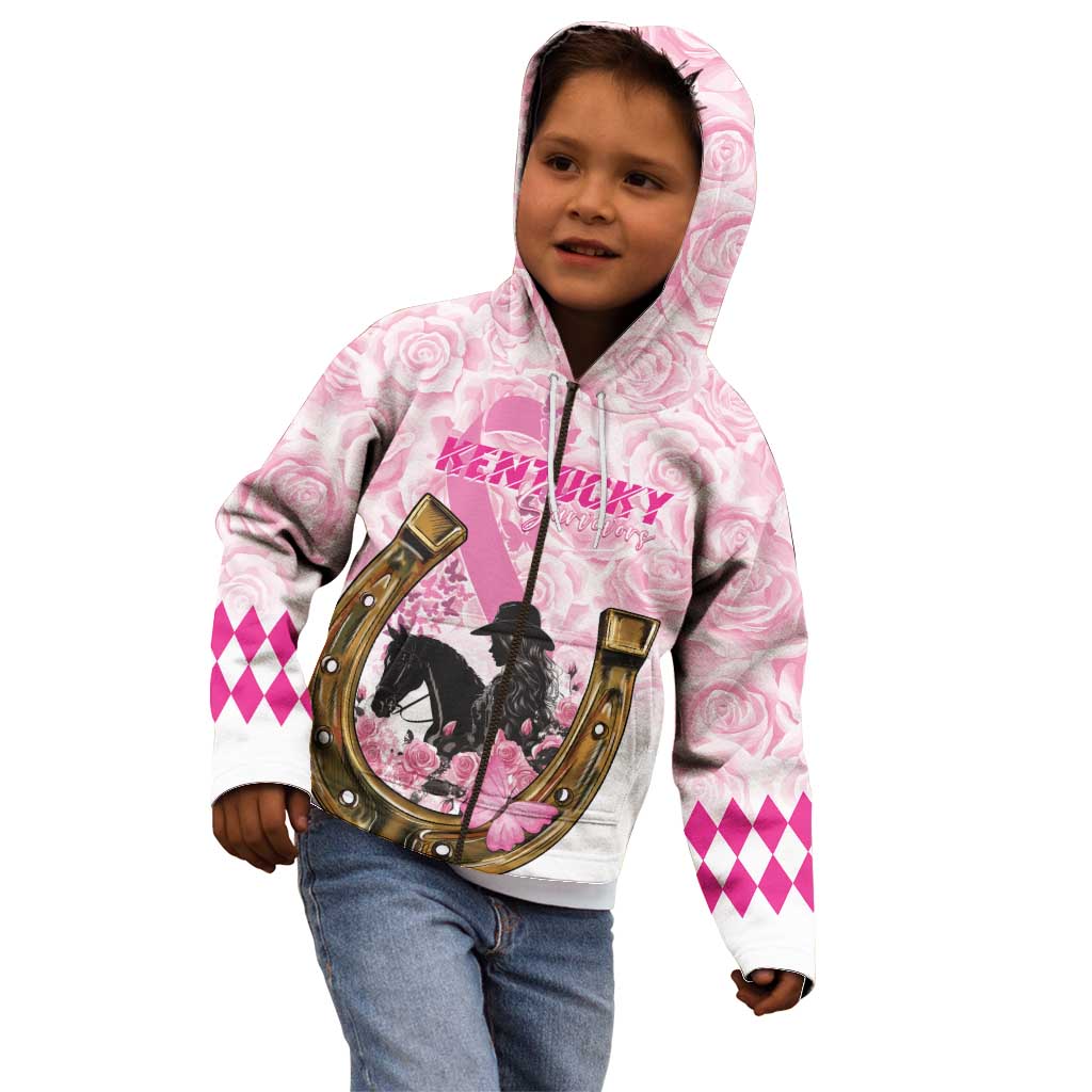 Personalized Kentucky Survivors Kid Hoodie Horse Derby Lady Pink Roses