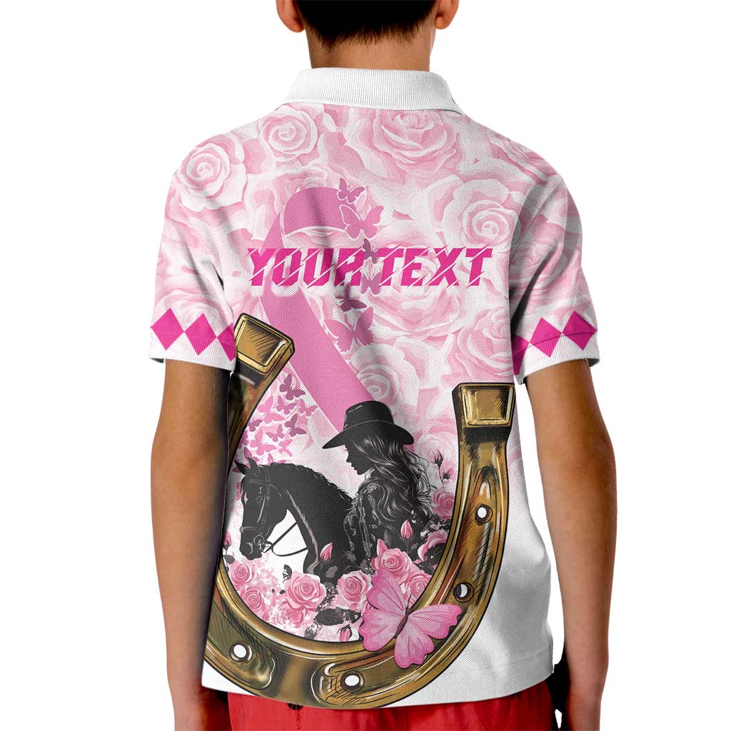 Personalized Kentucky Survivors Kid Polo Shirt Horse Derby Lady Pink Roses