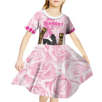 Personalized Kentucky Survivors Kid Short Sleeve Dress Horse Derby Lady Pink Roses