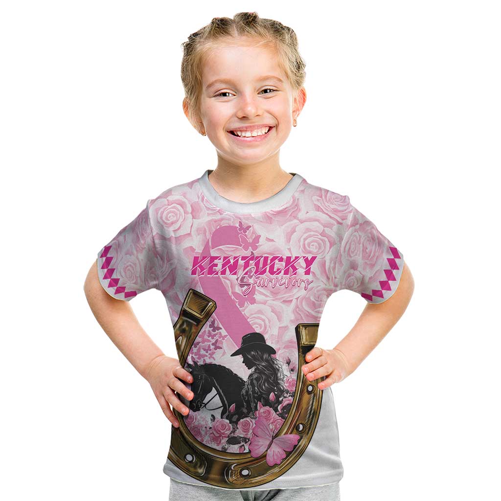 Personalized Kentucky Survivors Kid T Shirt Horse Derby Lady Pink Roses