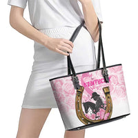 Kentucky Survivors Leather Tote Bag Horse Derby Lady Pink Roses