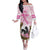 Personalized Kentucky Survivors Off The Shoulder Long Sleeve Dress Horse Derby Lady Pink Roses