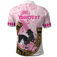 Personalized Kentucky Survivors Polo Shirt Horse Derby Lady Pink Roses