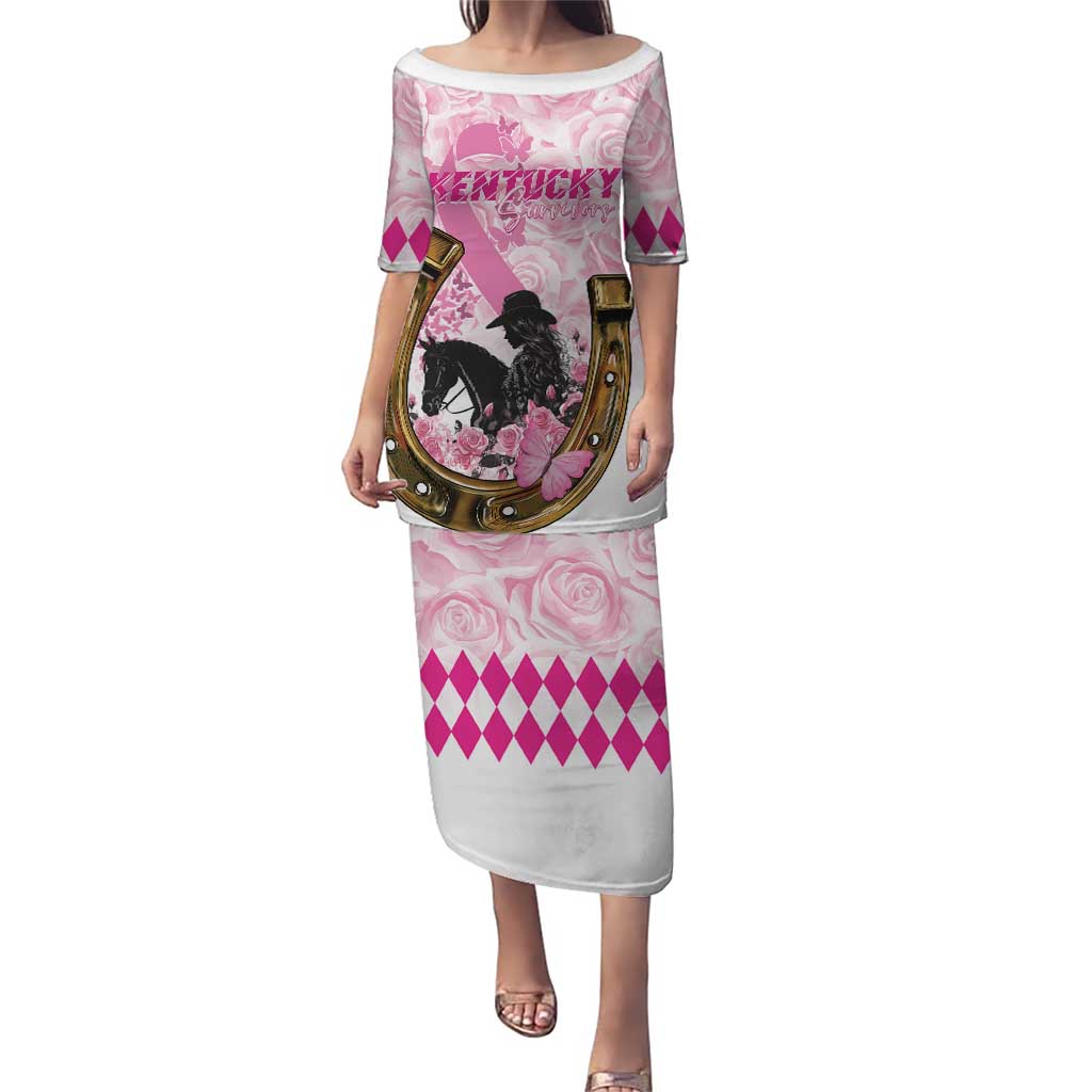 Personalized Kentucky Survivors Puletasi Horse Derby Lady Pink Roses