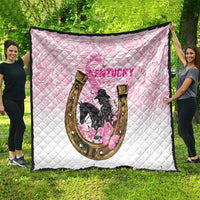 Kentucky Survivors Quilt Horse Derby Lady Pink Roses