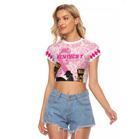 Personalized Kentucky Survivors Raglan Cropped T Shirt Horse Derby Lady Pink Roses
