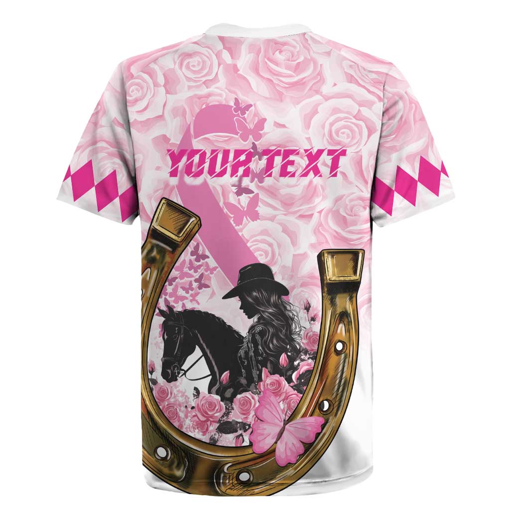 Personalized Kentucky Survivors Rugby Jersey Horse Derby Lady Pink Roses