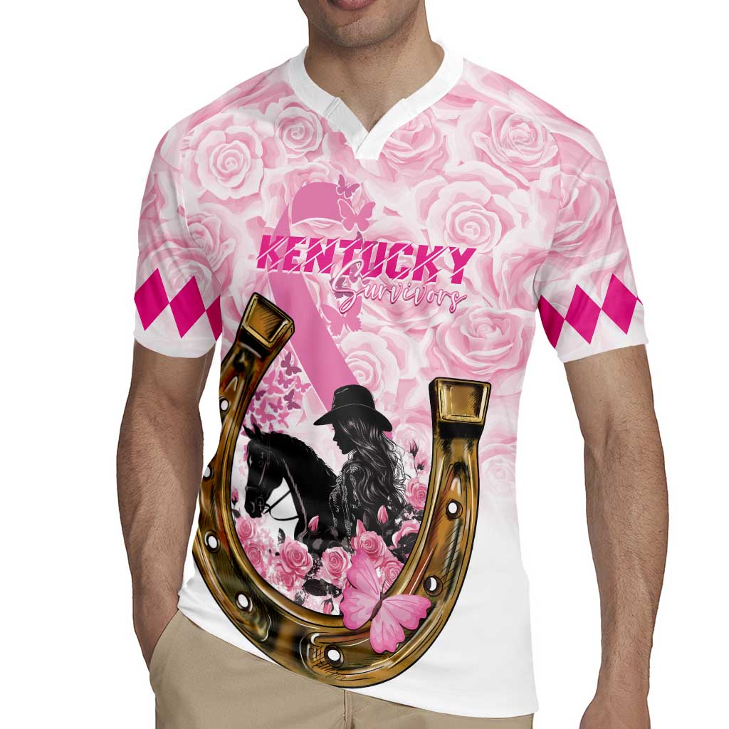 Personalized Kentucky Survivors Rugby Jersey Horse Derby Lady Pink Roses