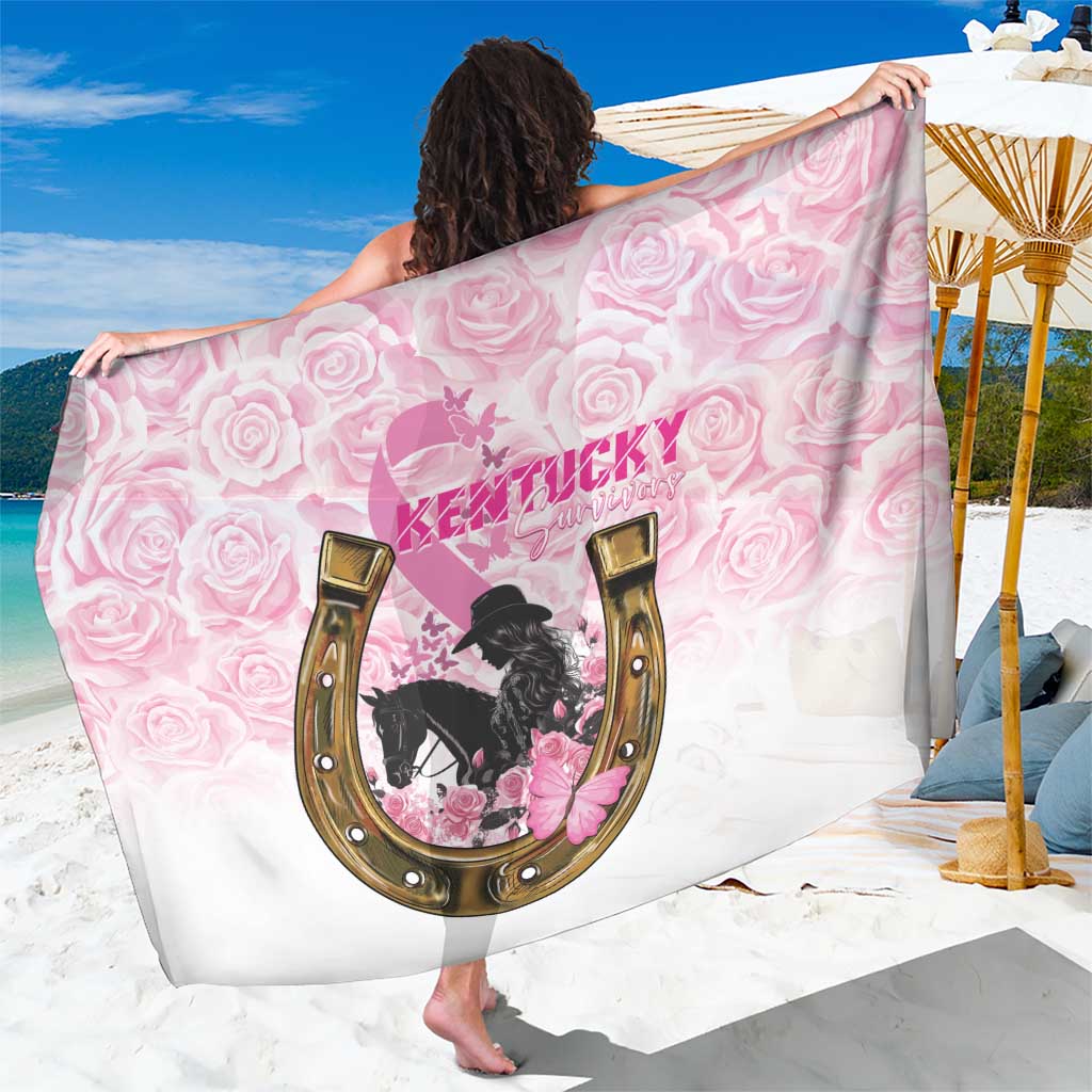 Kentucky Survivors Sarong Horse Derby Lady Pink Roses