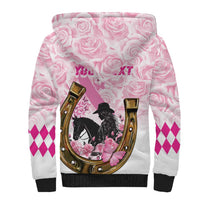Personalized Kentucky Survivors Sherpa Hoodie Horse Derby Lady Pink Roses