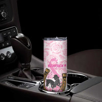 Personalized Kentucky Survivors Skinny Tumbler Horse Derby Lady Pink Roses