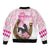 Personalized Kentucky Survivors Sleeve Zip Bomber Jacket Horse Derby Lady Pink Roses