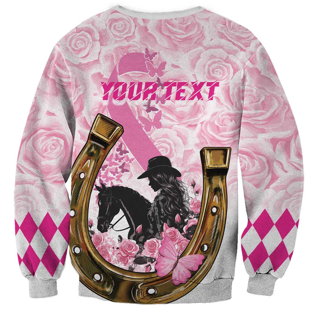 Personalized Kentucky Survivors Sweatshirt Horse Derby Lady Pink Roses