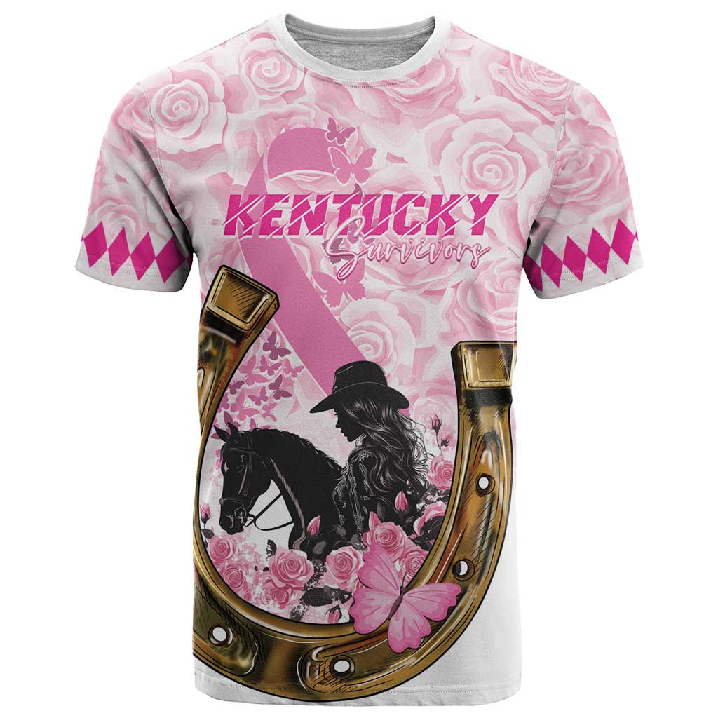 Personalized Kentucky Survivors T Shirt Horse Derby Lady Pink Roses
