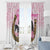 Kentucky Survivors Window Curtain Horse Derby Lady Pink Roses