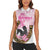 Personalized Kentucky Survivors Women Sleeveless Polo Shirt Horse Derby Lady Pink Roses
