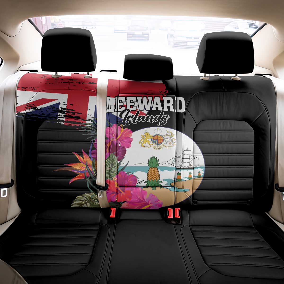 Bonaire Back Car Seat Cover Boneiru Coat of Arms