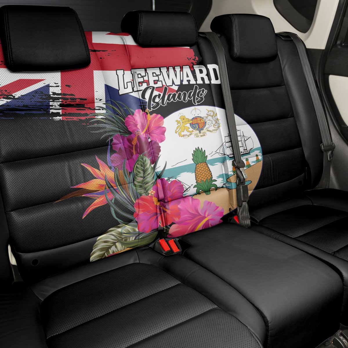 Bonaire Back Car Seat Cover Boneiru Coat of Arms