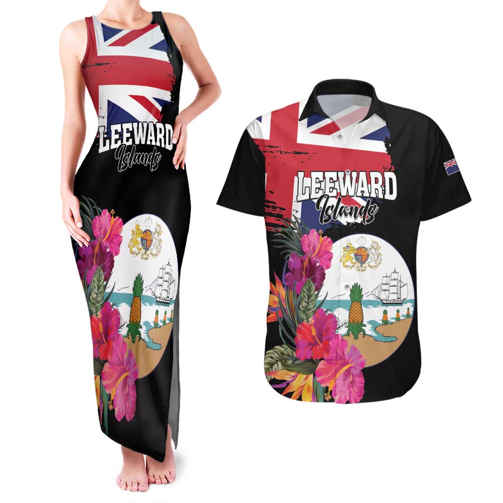 Personalised Bonaire Couples Matching Tank Maxi Dress and Hawaiian Shirt Boneiru Coat of Arms
