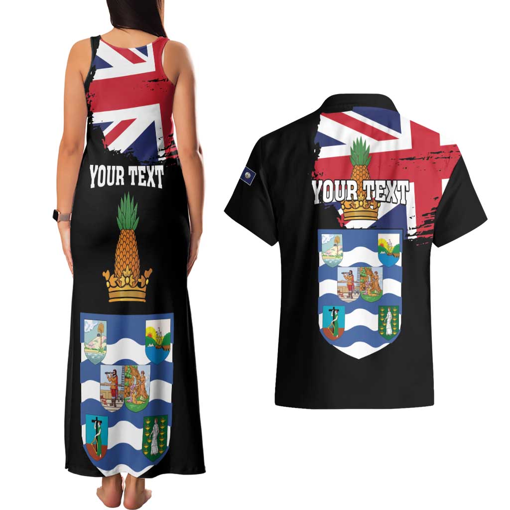 Personalised Bonaire Couples Matching Tank Maxi Dress and Hawaiian Shirt Boneiru Coat of Arms