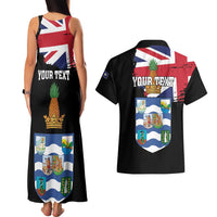 Personalised Bonaire Couples Matching Tank Maxi Dress and Hawaiian Shirt Boneiru Coat of Arms