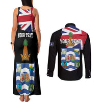 Personalised Bonaire Couples Matching Tank Maxi Dress and Long Sleeve Button Shirt Boneiru Coat of Arms
