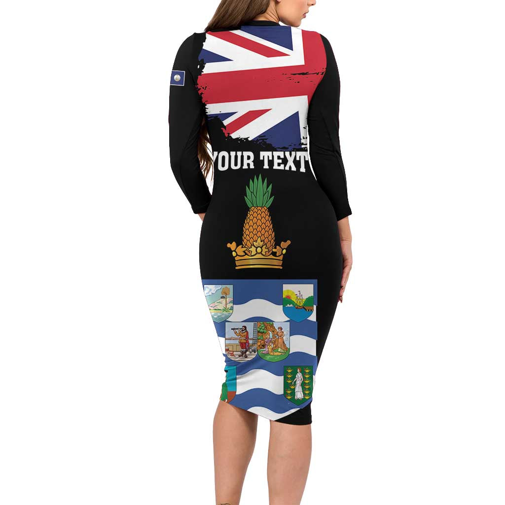 Personalised Bonaire Family Matching Long Sleeve Bodycon Dress and Hawaiian Shirt Boneiru Coat of Arms