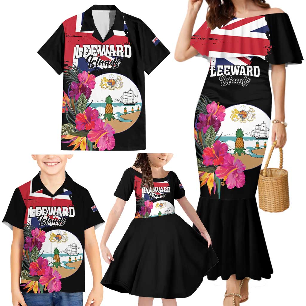 Personalised Bonaire Family Matching Mermaid Dress and Hawaiian Shirt Boneiru Coat of Arms