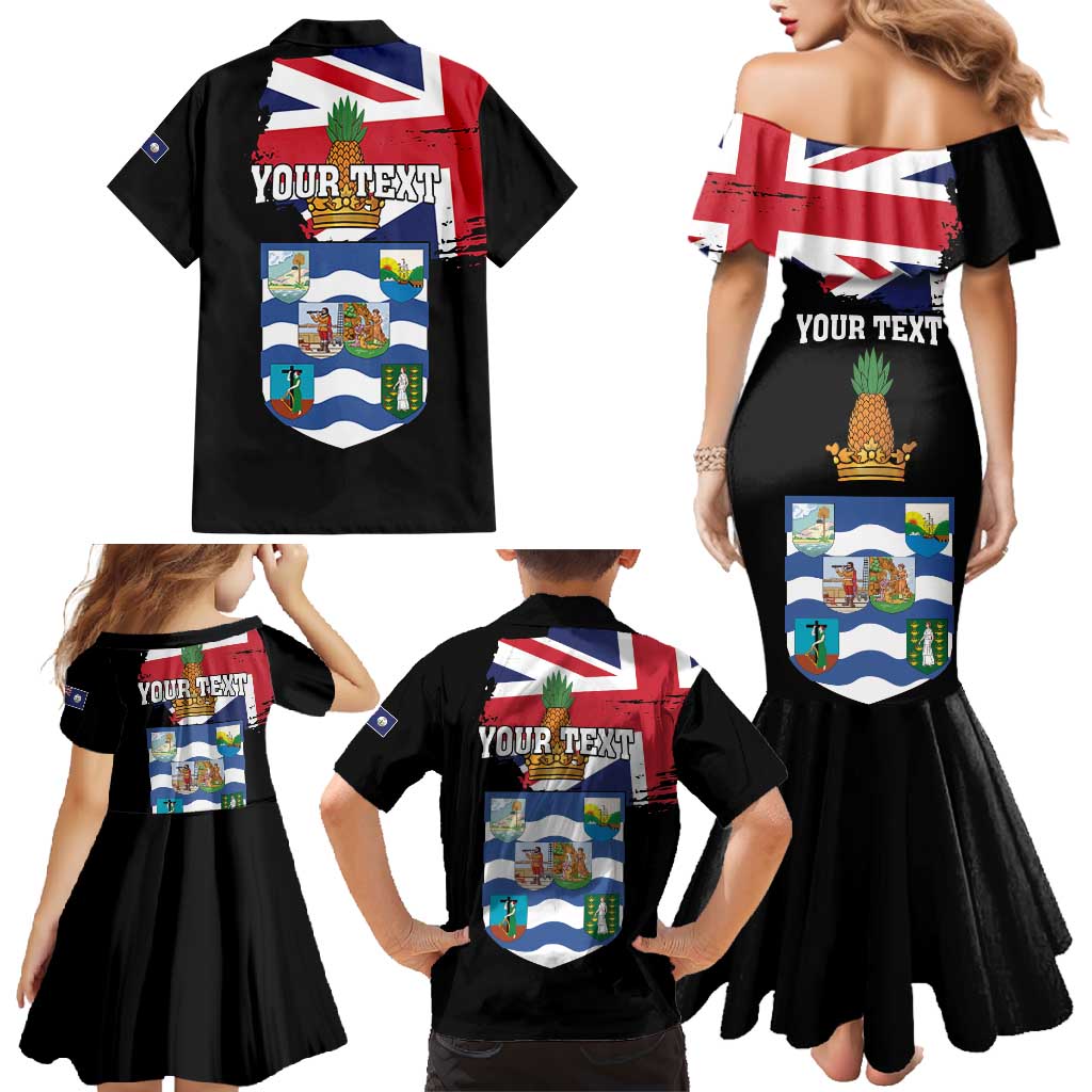 Personalised Bonaire Family Matching Mermaid Dress and Hawaiian Shirt Boneiru Coat of Arms