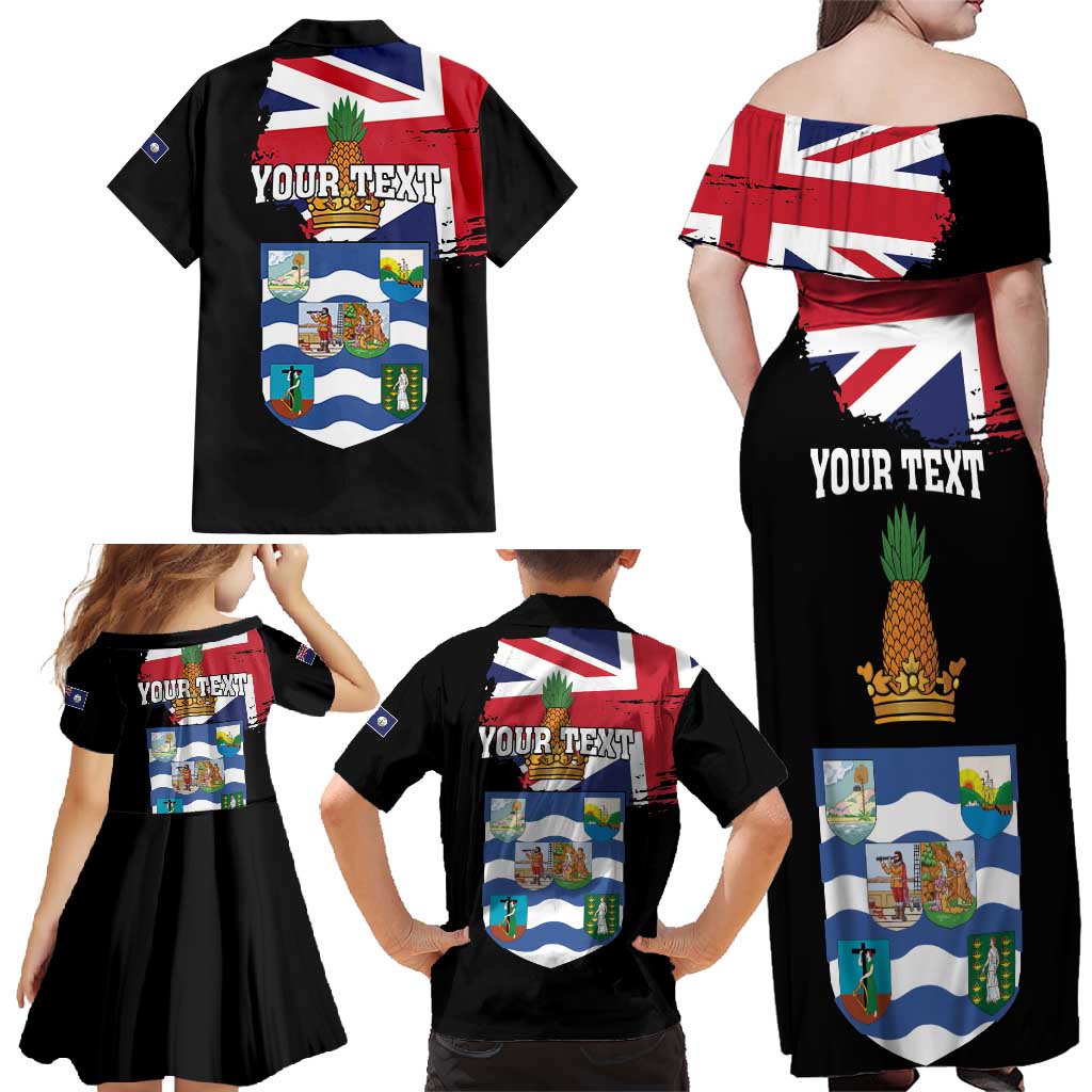 Personalised Bonaire Family Matching Off Shoulder Maxi Dress and Hawaiian Shirt Boneiru Coat of Arms