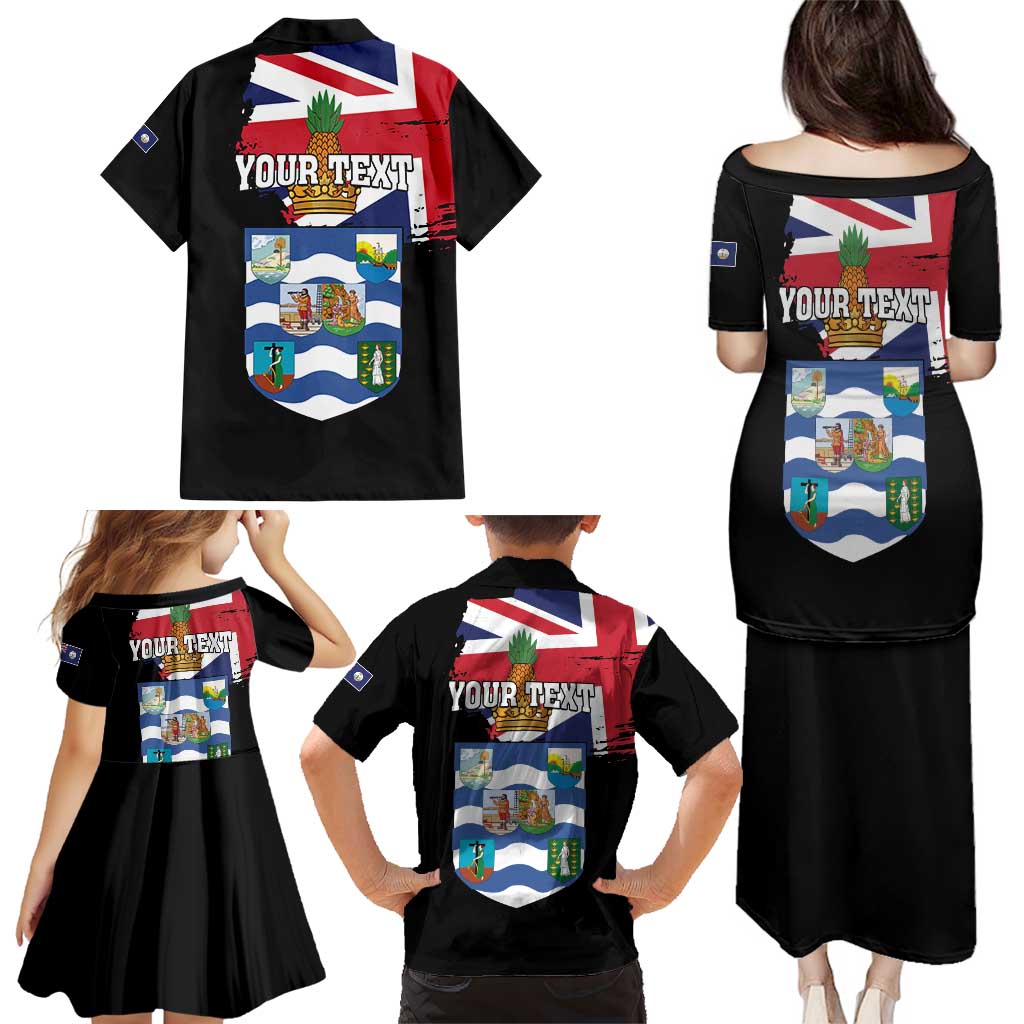 Personalised Bonaire Family Matching Puletasi and Hawaiian Shirt Boneiru Coat of Arms