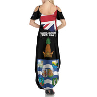 Personalised Bonaire Family Matching Summer Maxi Dress and Hawaiian Shirt Boneiru Coat of Arms