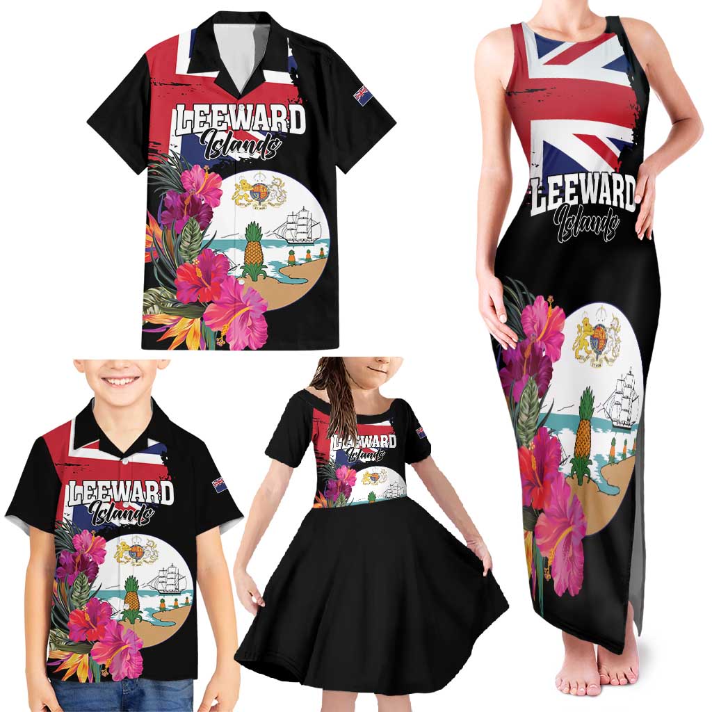 Personalised Bonaire Family Matching Tank Maxi Dress and Hawaiian Shirt Boneiru Coat of Arms