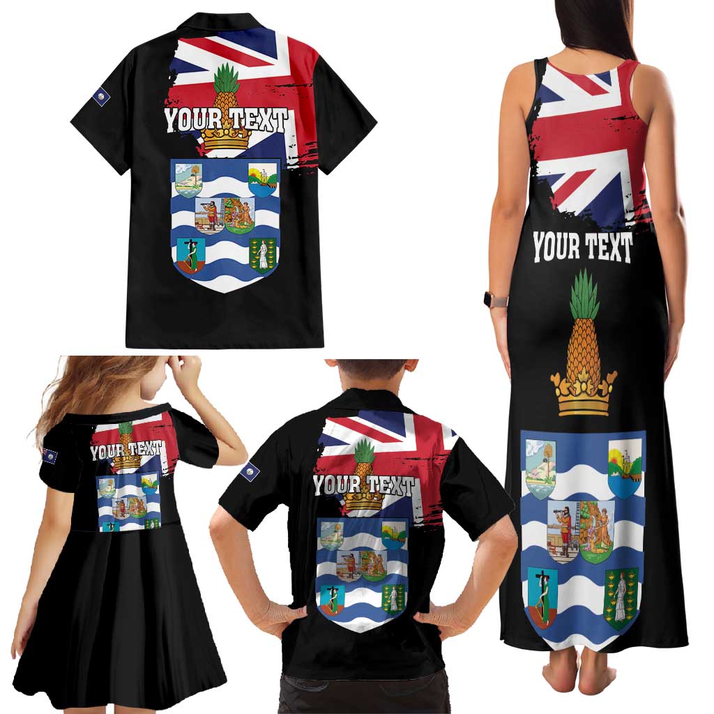 Personalised Bonaire Family Matching Tank Maxi Dress and Hawaiian Shirt Boneiru Coat of Arms
